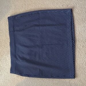 Talbots Navy & White Polka Dot Pull On Pencil Skirt Business Professional Sz 26